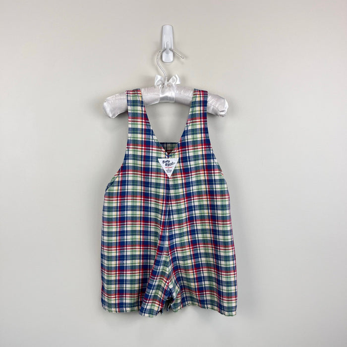 Vintage OshKosh B'gosh Plaid Shortalls 24 Months USA