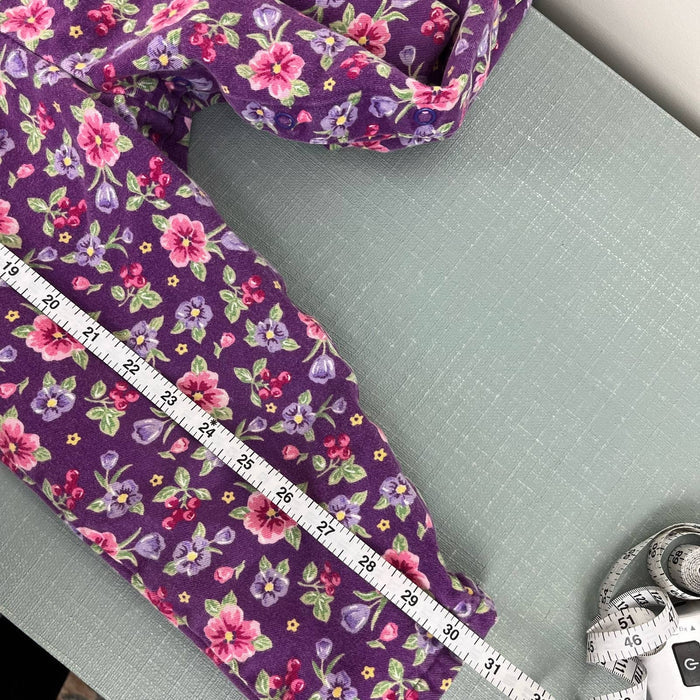 Vintage OshKosh B'gosh Purple Floral Overalls 4T USA