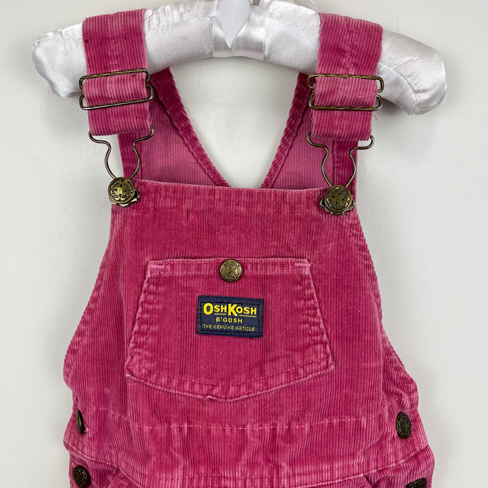 Vintage OshKosh B'gosh Red Corduroy Jumper Dress USA
