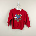 Vintage OshKosh B'gosh Red Pudgy Plane Teddy Bear Sweatshirt 2T