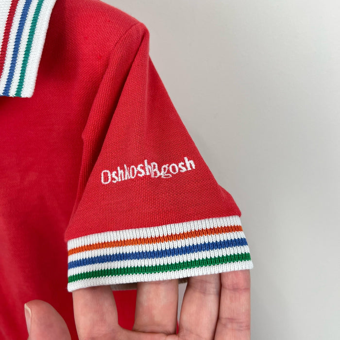 Vintage OshKosh B'gosh Short Sleeve Red Polo Shirt 5T USA