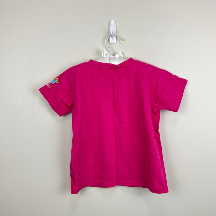 Vintage OshKosh B'gosh Tropical Butterfly Pink Tee Shirt 6 USA