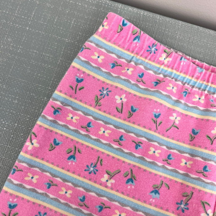 Vintage OshKosh Pink Floral Leggings 12 Months USA