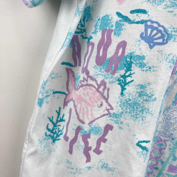Vintage Our Girl by Healthtex Pastel Fish T-Shirt 7-8