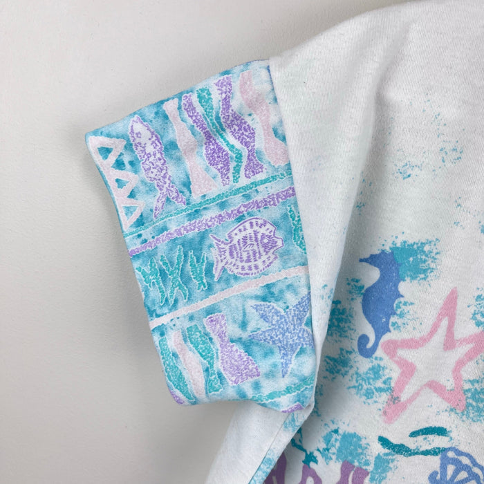 Vintage Our Girl by Healthtex Pastel Fish T-Shirt 7-8