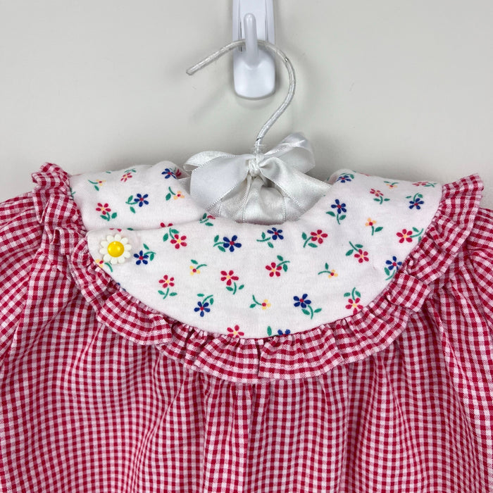 Vintage Peter Rabbit & Friends Plaid Ruffle Romper 12 Months USA
