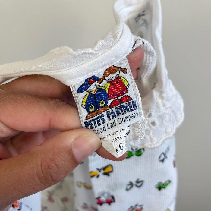 Vintage Pete's Partner Colorful Bow Dress 6 USA