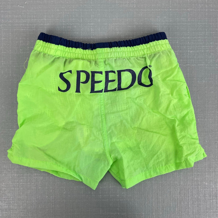 Vintage Speedo Neon Green Swim Trunks 12 Months
