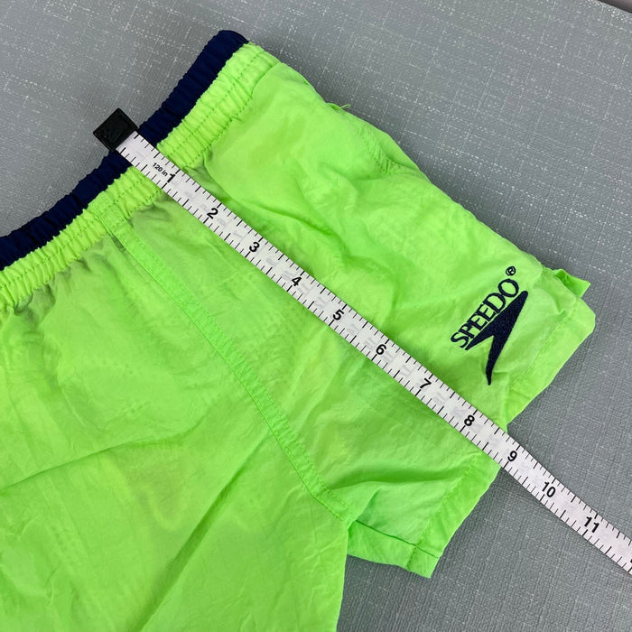 Vintage Speedo Neon Green Swim Trunks 12 Months