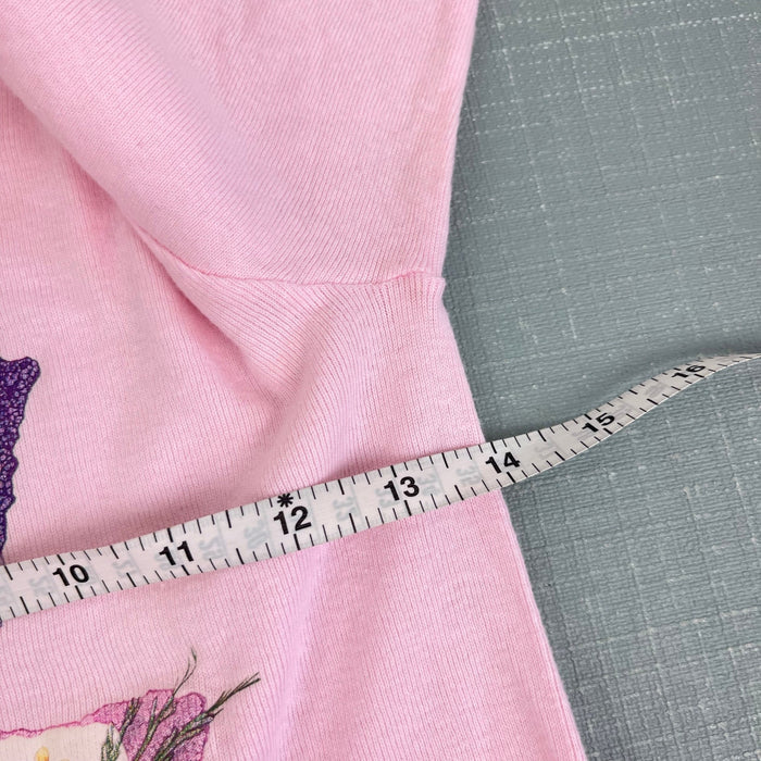 Vintage Tangled Long Sleeve Pink Flower Bouquet T-Shirt 8 USA NWT