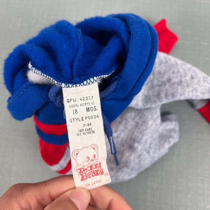 Vintage Teddy Bears Jogger Hoodie Sweatshirt 18 Months