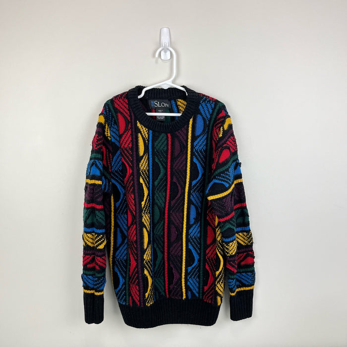 Vintage The Slope Colorful Knit Sweater Small 8