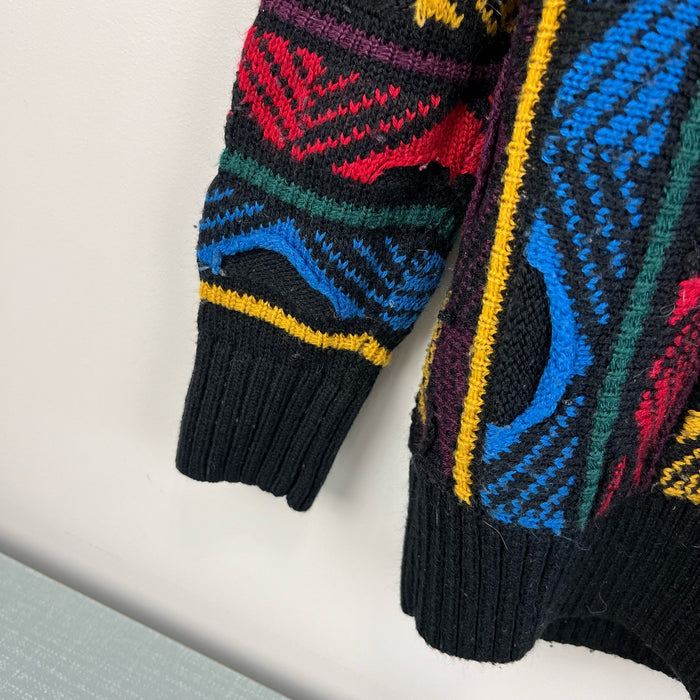 Vintage The Slope Colorful Knit Sweater Small 8