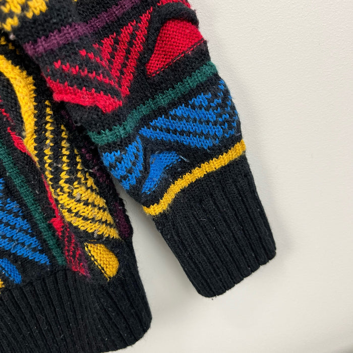 Vintage The Slope Colorful Knit Sweater Small 8