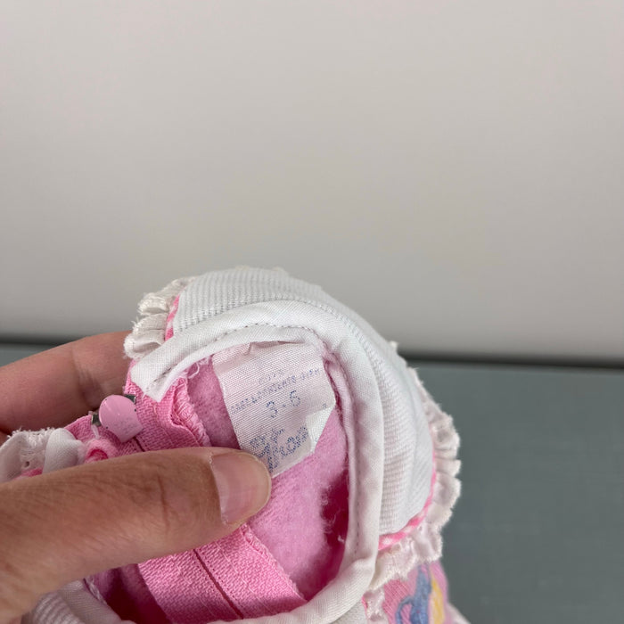 Vintage Thomas Pink Ruffle Animal Train Coverall Romper 3-6 Months