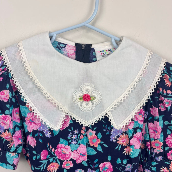 Vintage Wonderland Fashions Floral Dress 6 USA