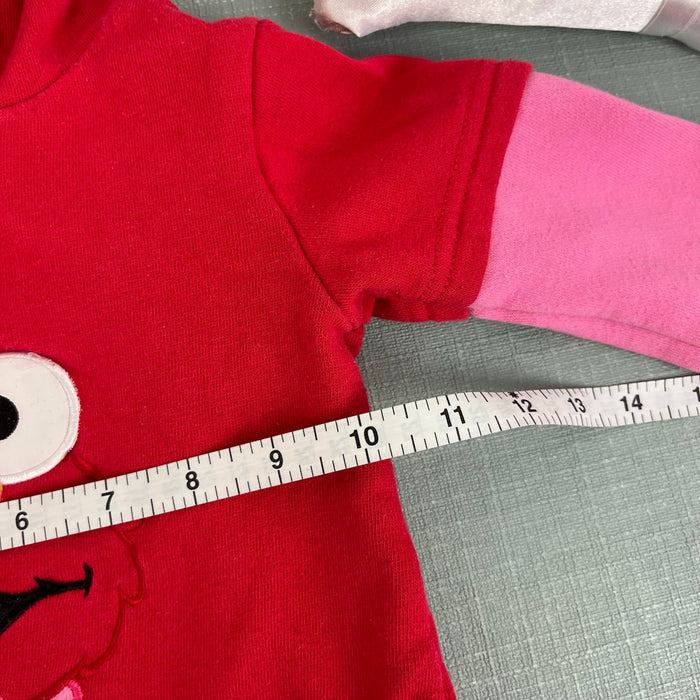 Vintage Y2K Sesame Street Red Pink Elmo Hoodie 18 Months