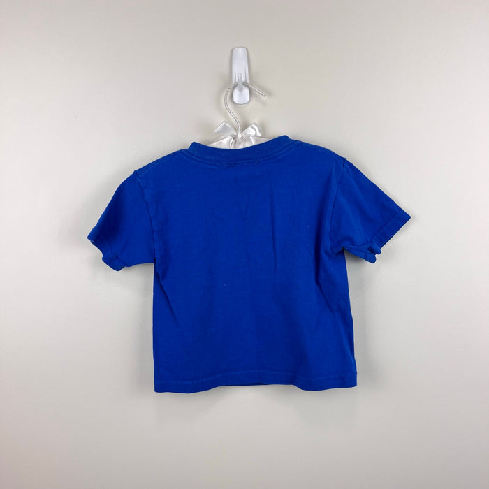 Vintage Y2K Thomas & Friends Start Your Engines! Blue T-Shirt 3T
