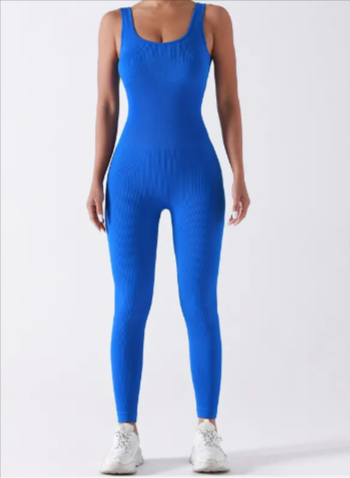 Women's Ribbed Sleeveless Jumpsuit Mimarta