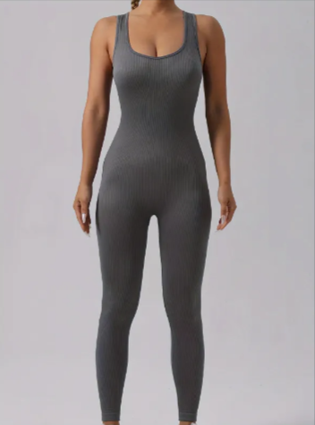 Women's Ribbed Sleeveless Jumpsuit Mimarta